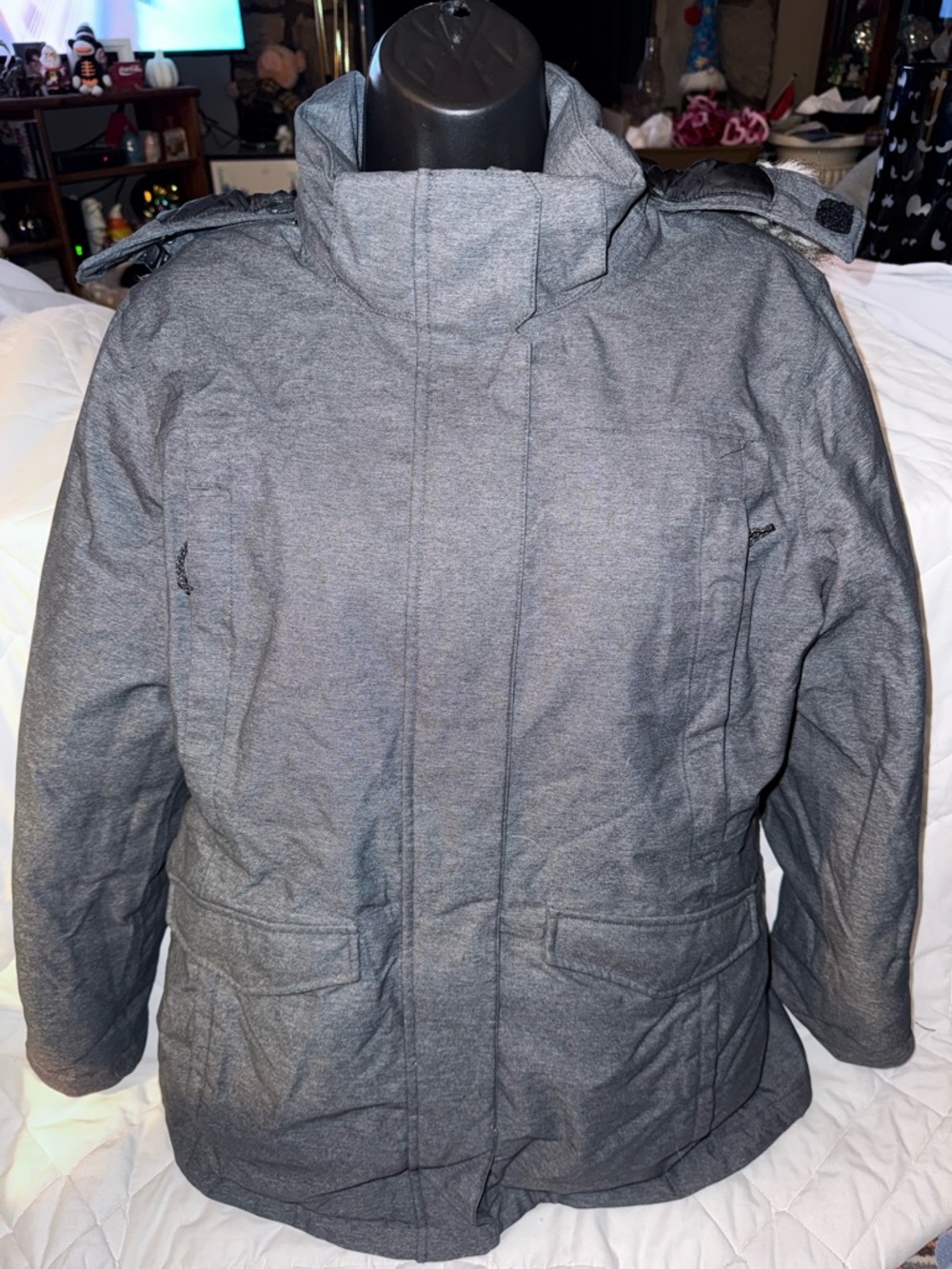 Eddie Bauer WeatherEdge Goose Down Zip Out Hood Puffer Parka